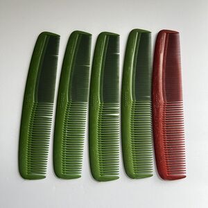 Vintage Concord Hard Rubber Barbers Comb 7.5” Lot Of 5